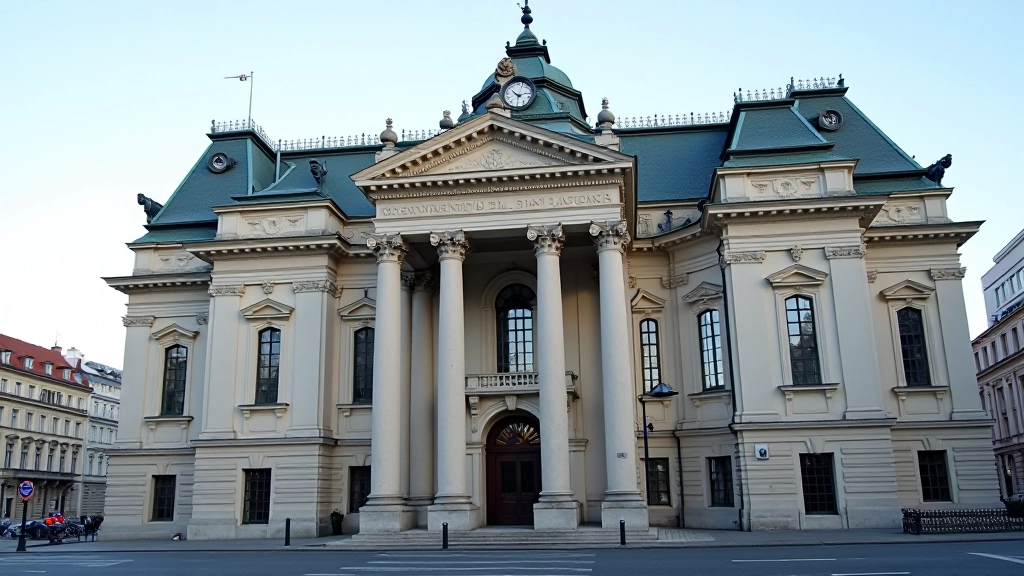 Budova České národní banky v Praze, symbol měnové politiky a regulace finančního systému