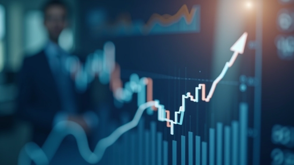 Finanční grafy a statistiky ukazující hospodářský růst a ekonomické trendy se vzestupnými křivkami