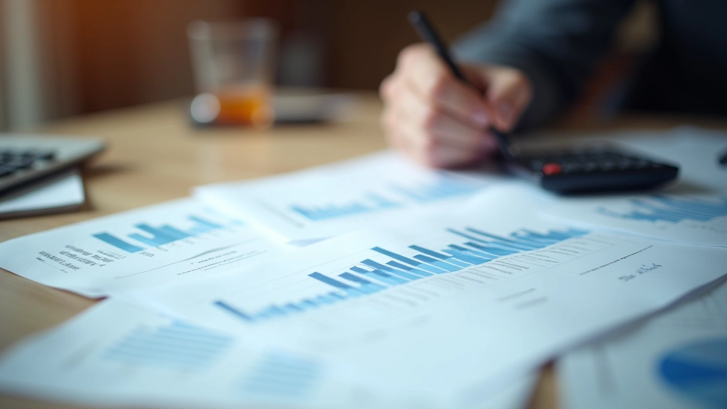 Grafy inflace a cen na papíru s poznámkami a kalkulačkou vedle sebe